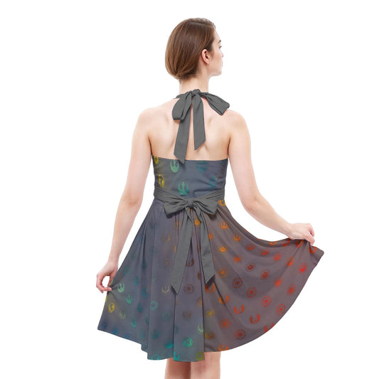 Galaxy Far Away - Women's Halter Vintage Pocket Dress