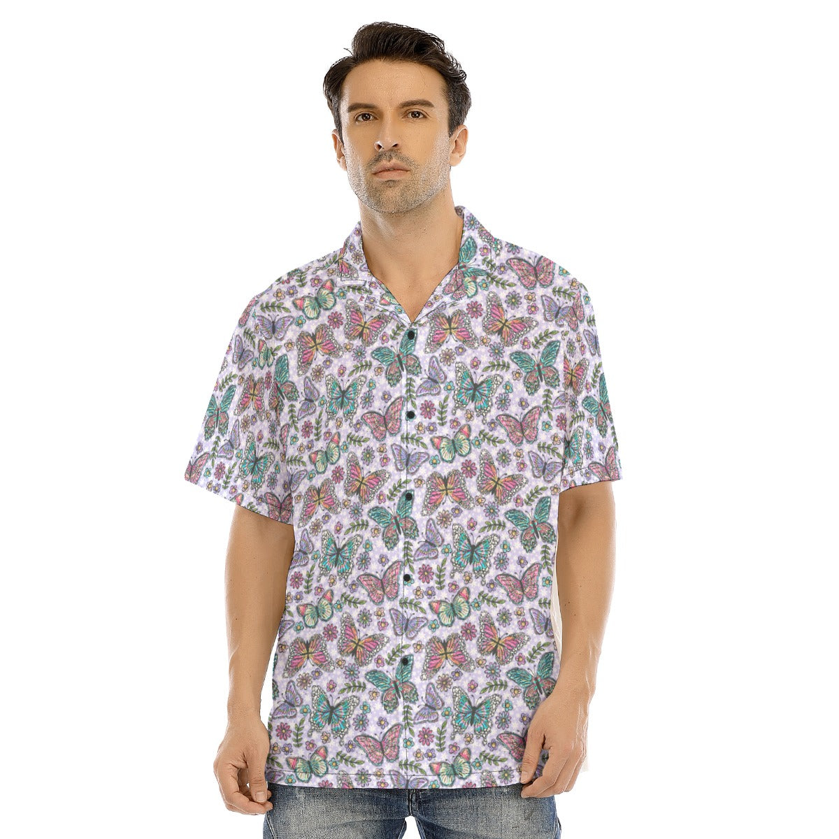 Butterfly Magic - Men's Hawaiian Button Up Shirt