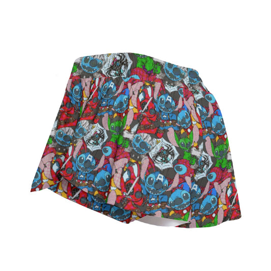 Superhero Stitch - Heroes Assembled - Women's Flowy Pocket Shorts