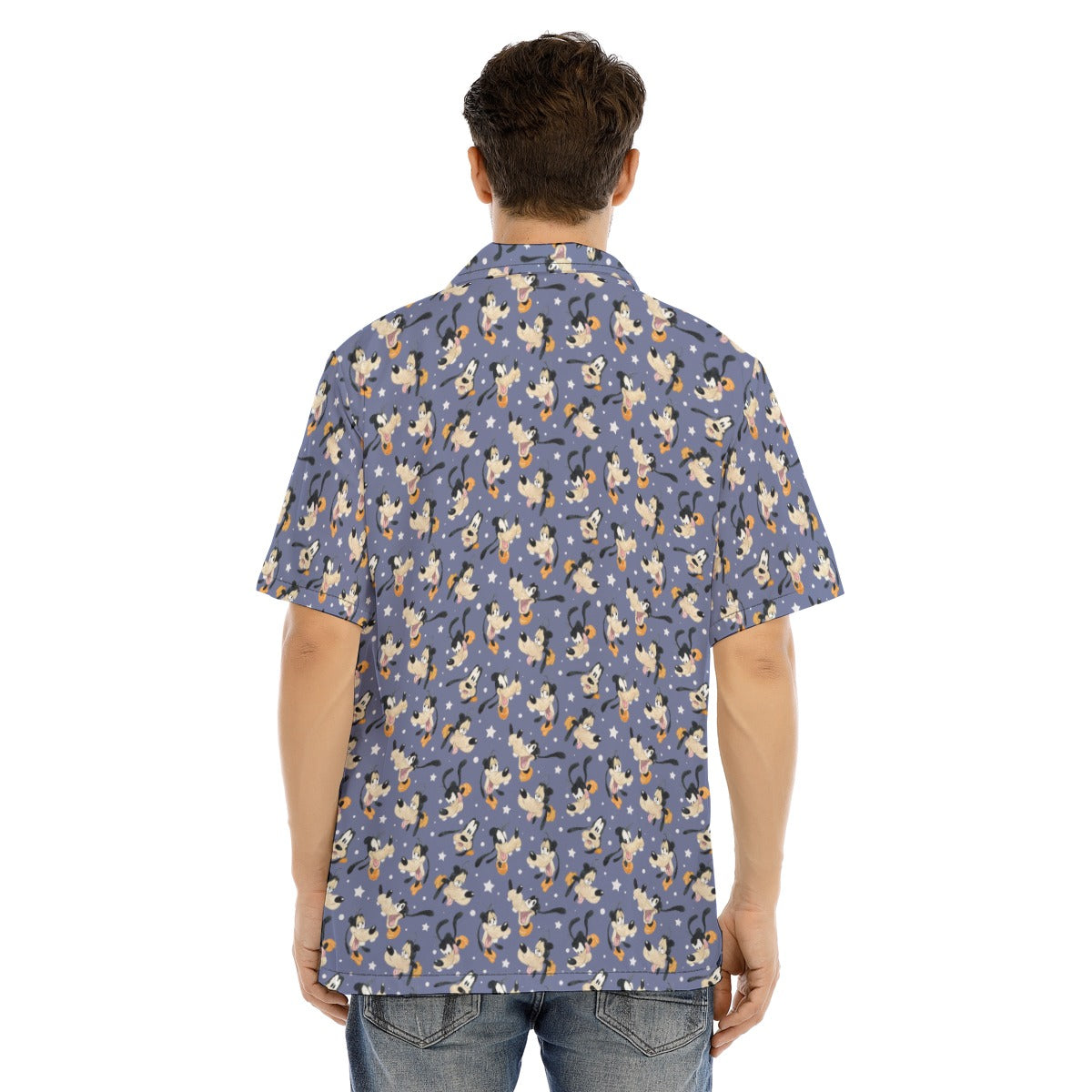 Funny Silly Dog - Men's Hawaiian Button Up Shirt