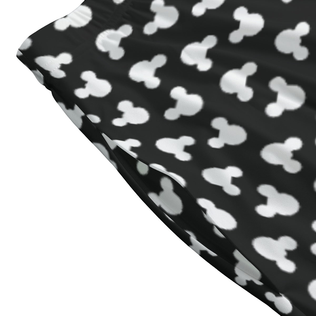 Playful Polka Dot Ears Black - Women’s Pocket Midi Skirt