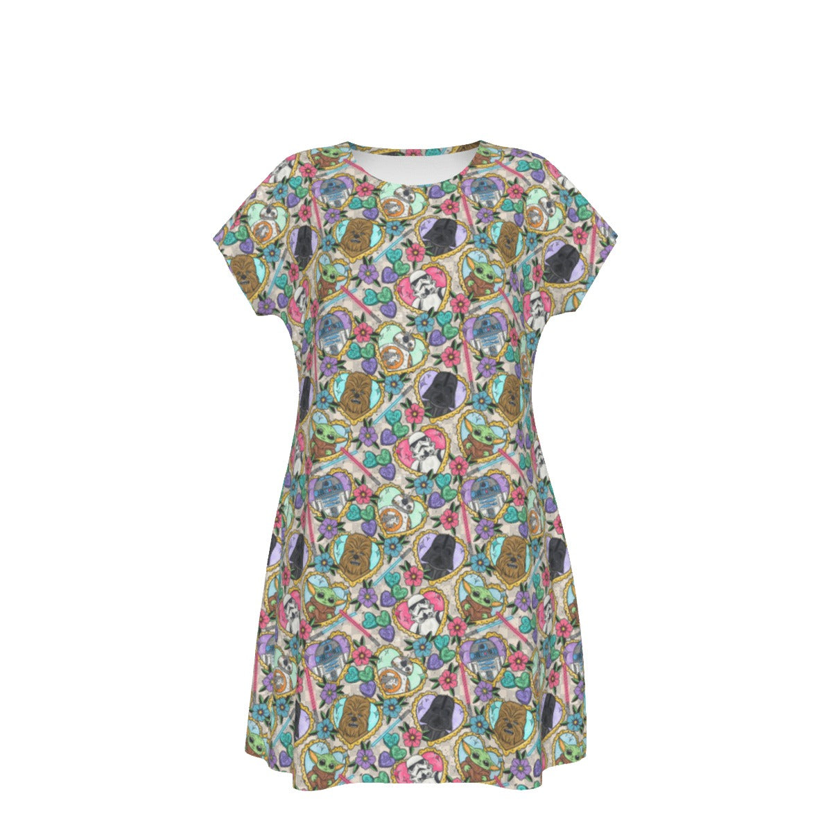 Tattoo Hearts Galactic Legends - Women's T-Shirt Dress