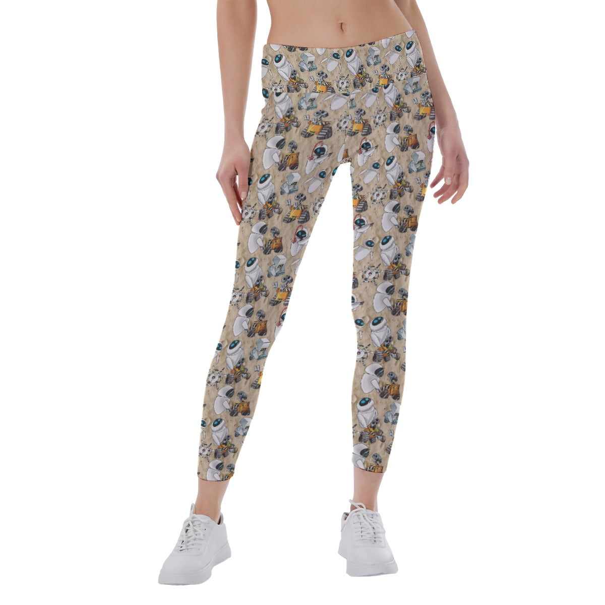 Robot Romance Sketchedched - Women's Yoga Leggings