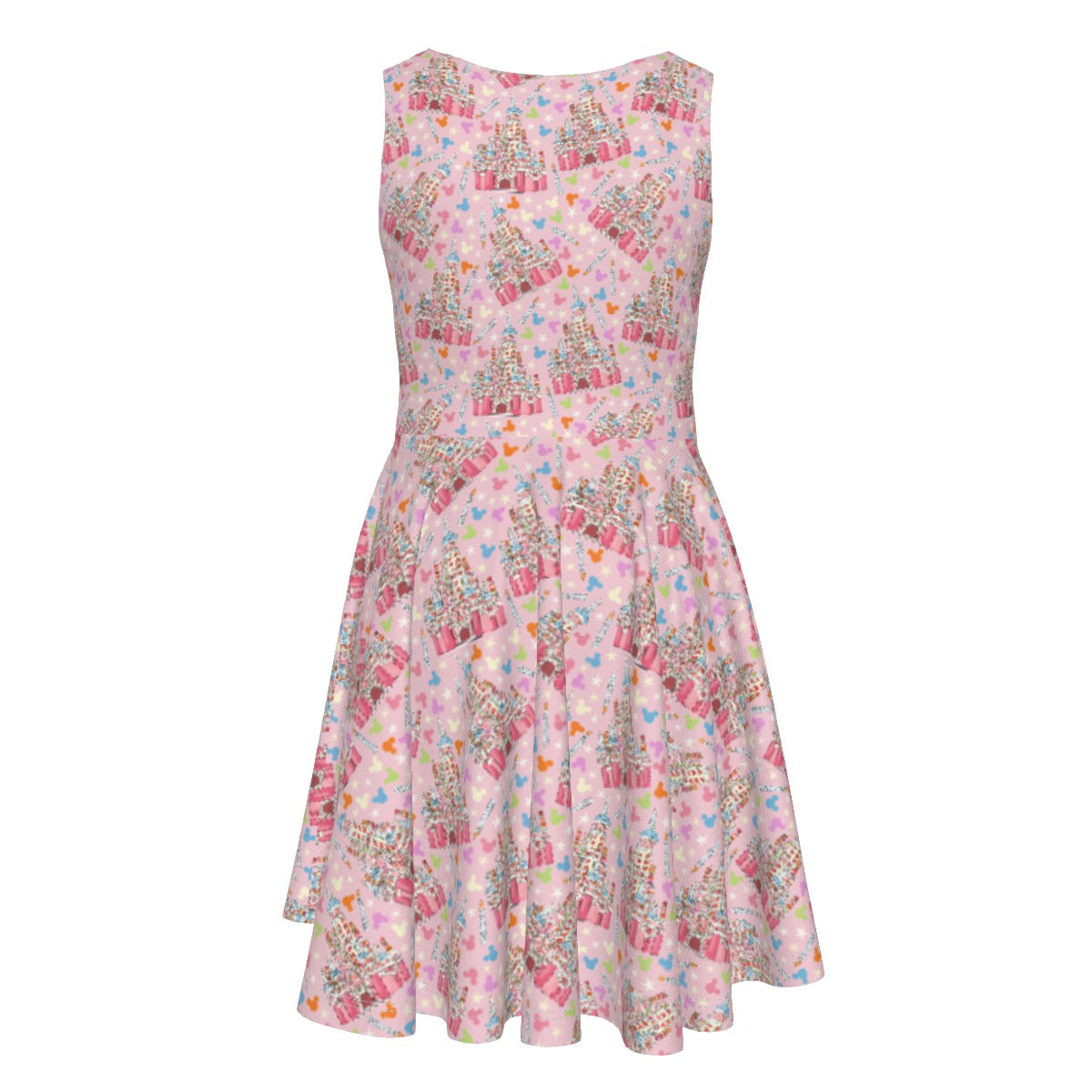 25th Birthday Cake Castle - Kid's Sleeveless Skater Dress