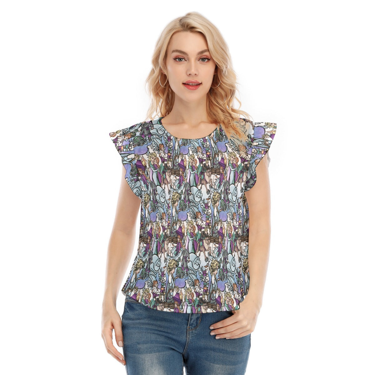 Enchanted Winter Journey - Women’s Flutter Sleeve Top