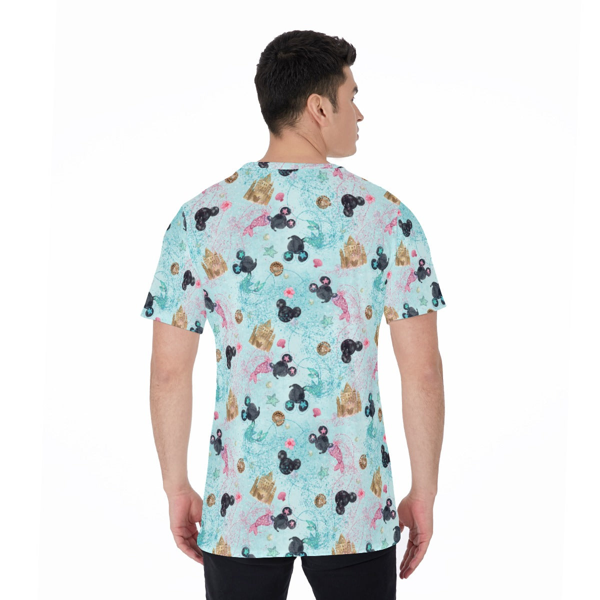 Watercolor Mermaid Mouse Ears - Men's Short Sleeve T-Shirt