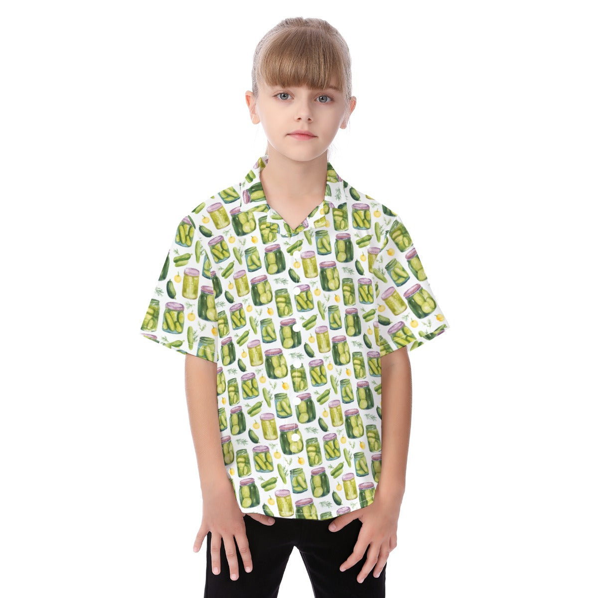 Perfect Pickle Jars - Kid's Hawaiian Button Up Shirt
