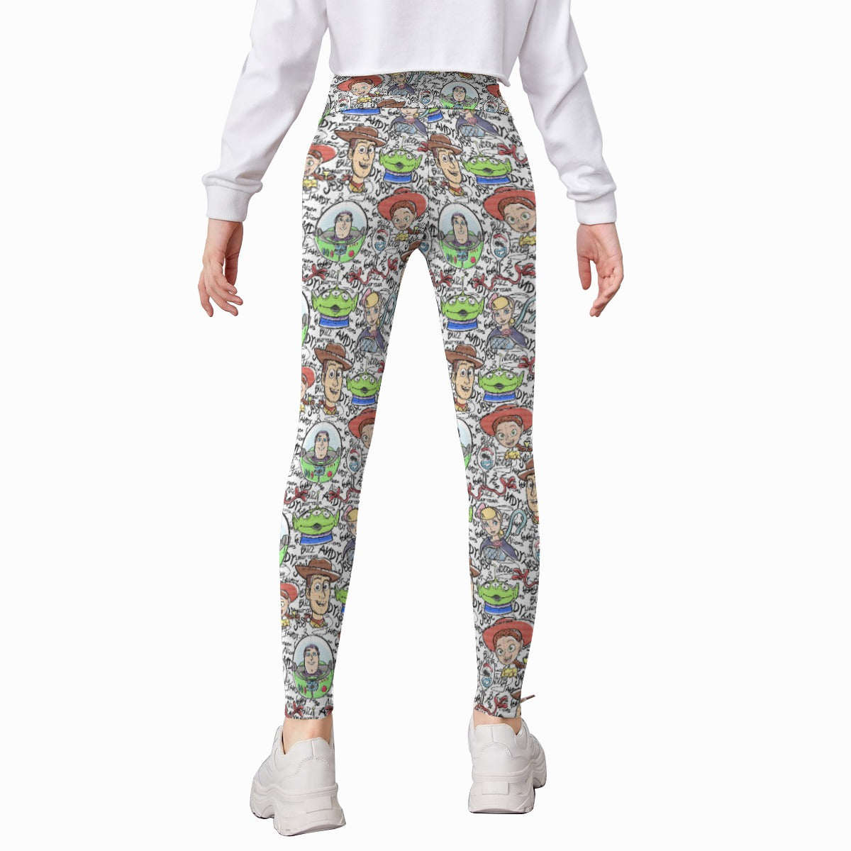 Sketch Autographs of Animated Toy Friends - Kid's Leggings