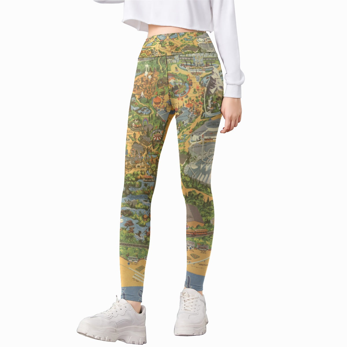 Vintage Theme Park Map- Kid's Leggings