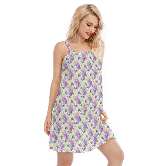 Zest Of The Fest Violet Lemonade - Women’s Adjustable Sundress