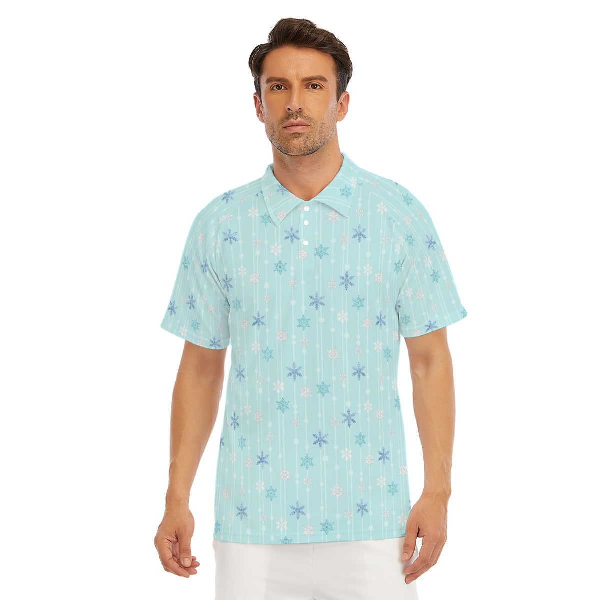 Ice Queen Snowflake Pattern - Men's Polo Shirt