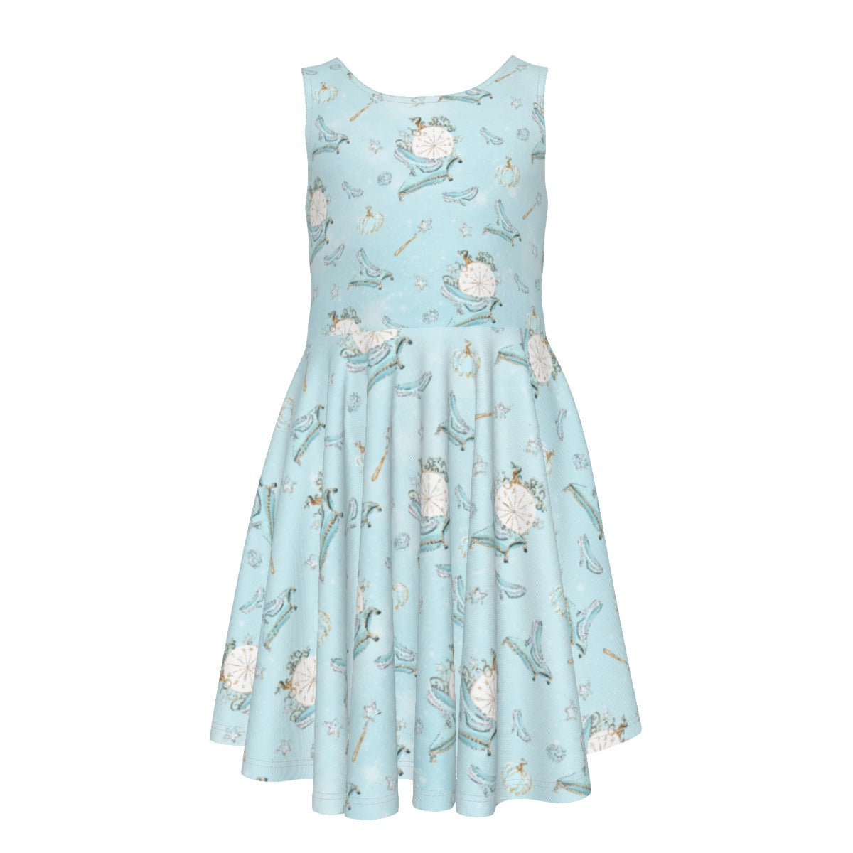 Enchanted Glass Slipper- Kid's Sleeveless Skater Dress