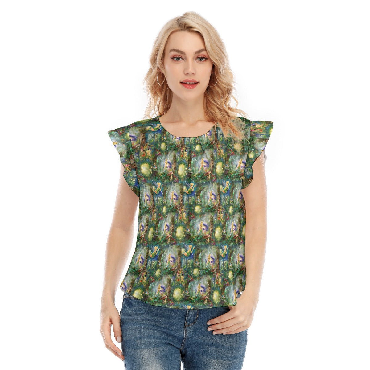 Pixie Fairy in Hollow - Women’s Flutter Sleeve Top