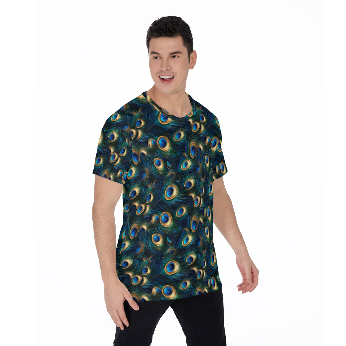 Animal Print - Peacock - Men's Short Sleeve T-Shirt