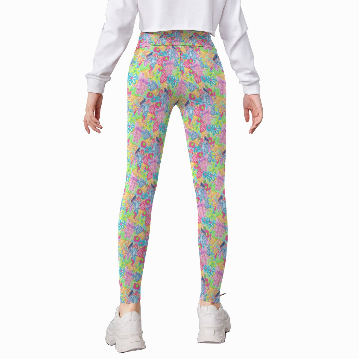 Neon Floral Summer Vibes - Kid's Leggings