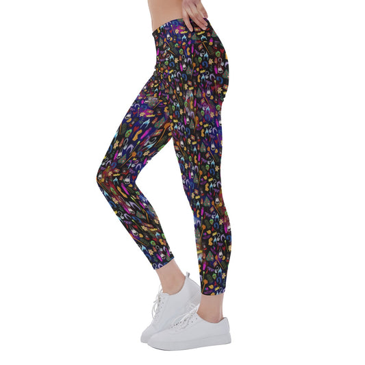 Villainous Icons Collage - Women's Yoga Leggings