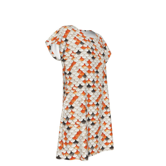 Animal Print - Koi Fish - Women's T-Shirt Dress
