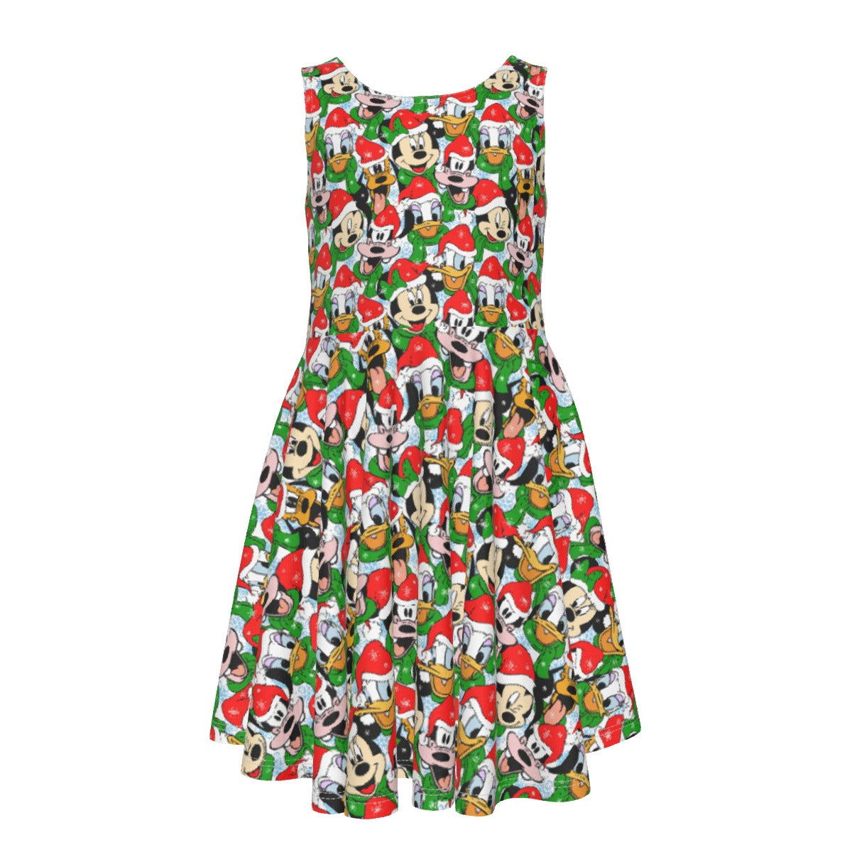 Mouse Friends in Santa HatsHats - Kid's Sleeveless Skater Dress