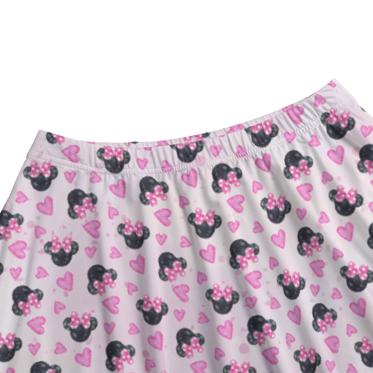 Watercolor Pink Bow Mouse Ears - Women’s Pocket Midi Skirt