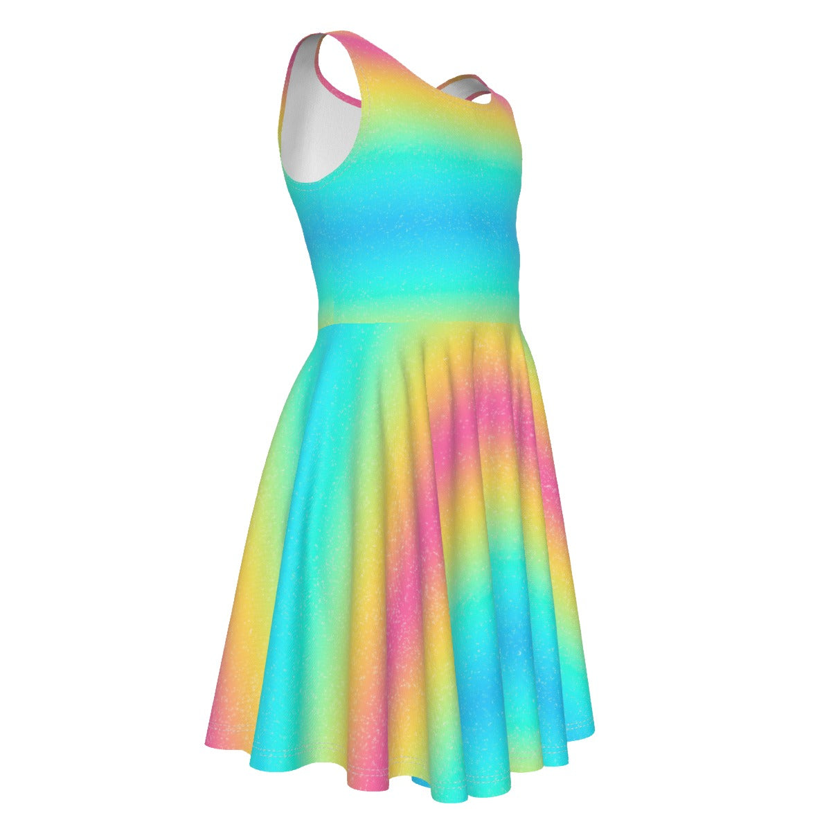 Rainbow Ombre - Kid's Sleeveless Skater Dress