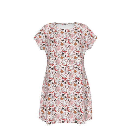 Magic Mouse Hot Chocolate - Women's T-Shirt Dress