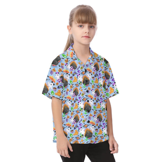 Halloween On The High Seas - Kid's Hawaiian Button Up Shirt
