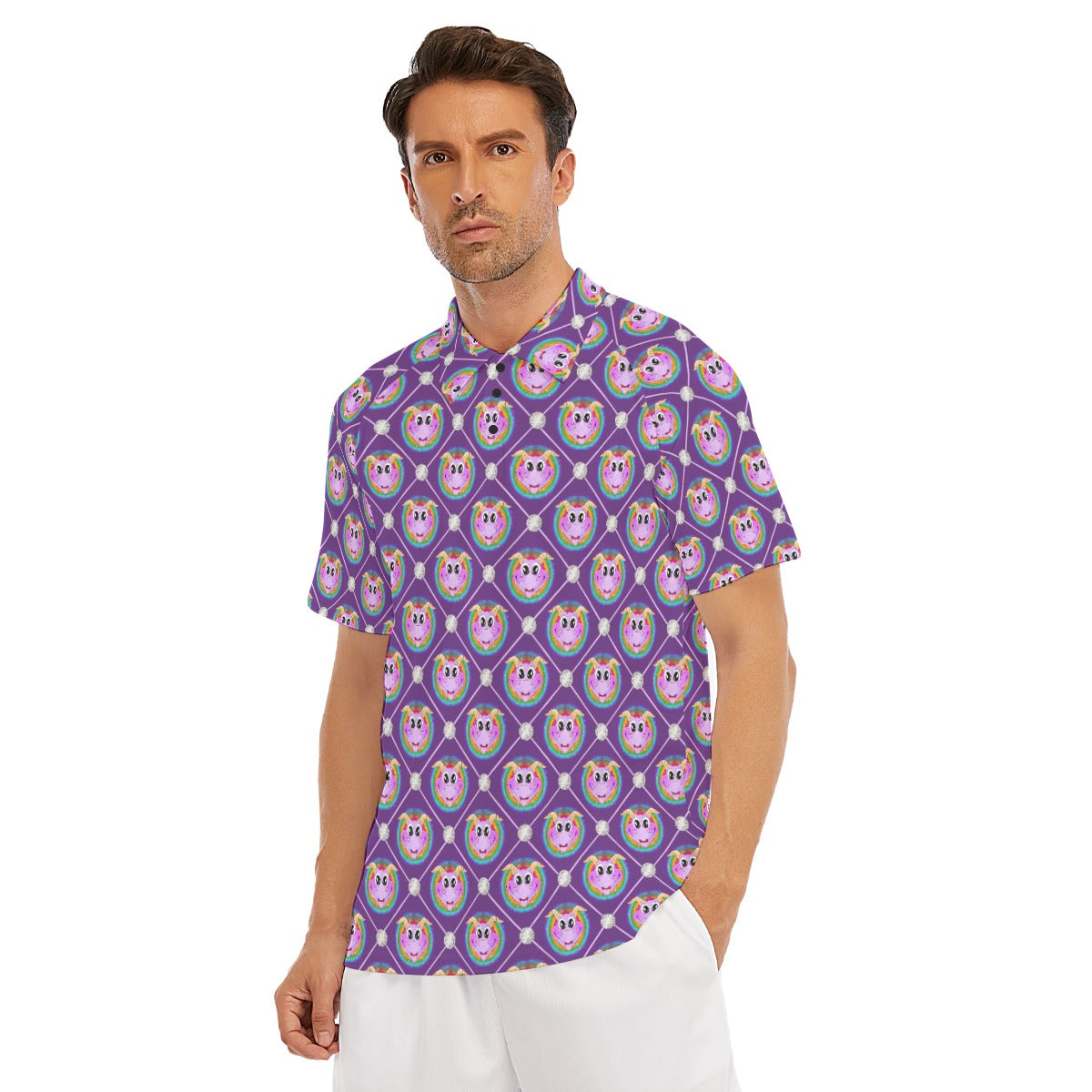 Geometric Figment - Men's Polo Shirt
