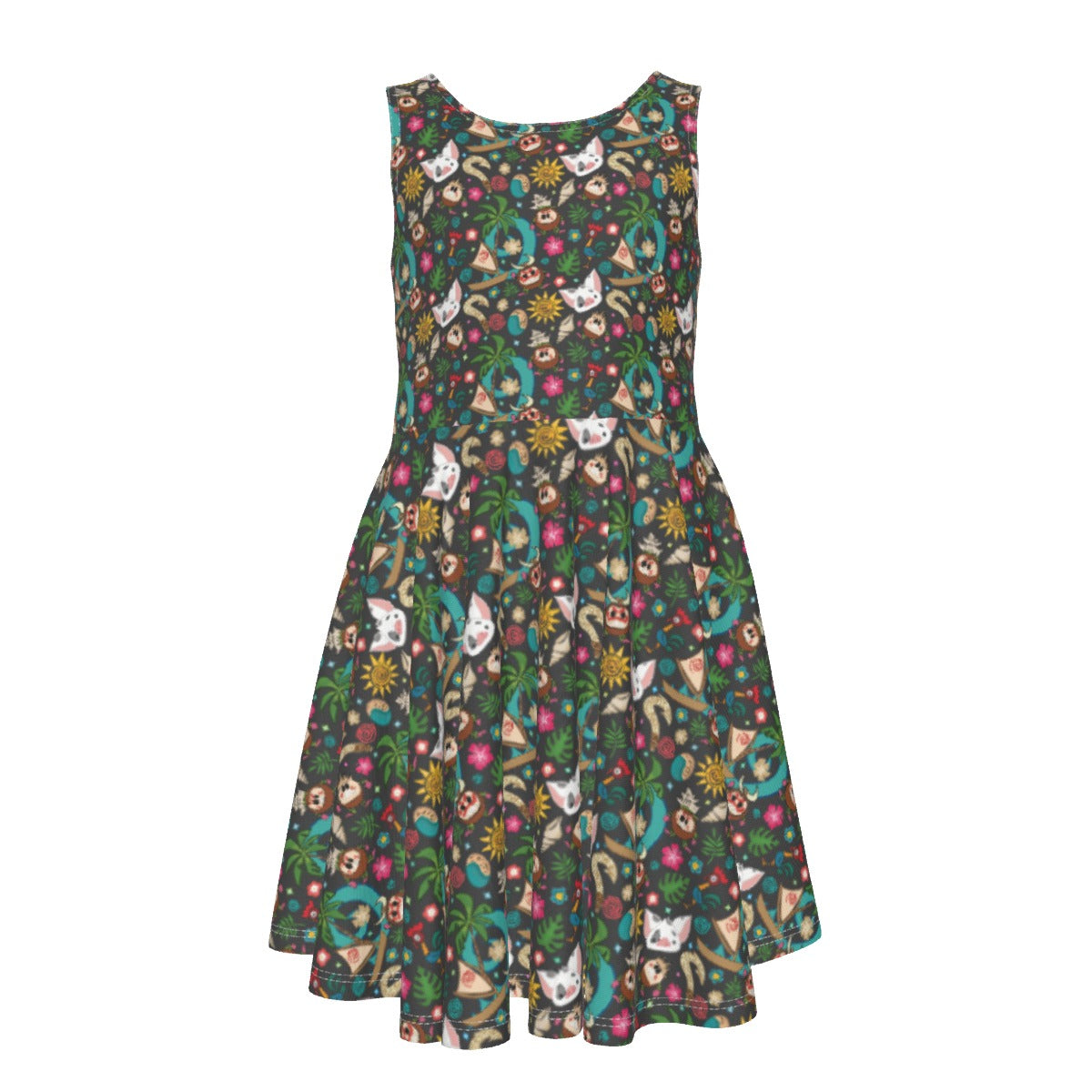 Polynesian Princess Icons - Kid's Sleeveless Skater Dress