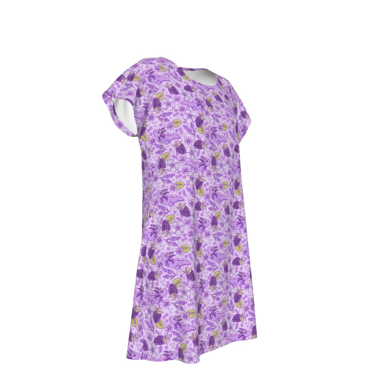 Fruitimals - Blackberry Axolotls - Women's T-Shirt Dress