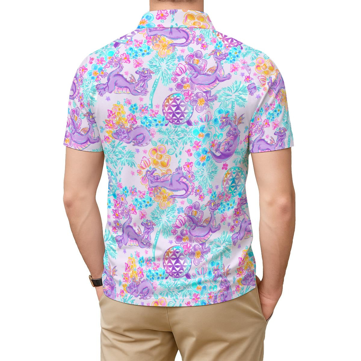 Purple Dragon Flower Power - Men's Polo Shirt