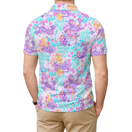 Purple Dragon Flower Power - Men's Polo Shirt