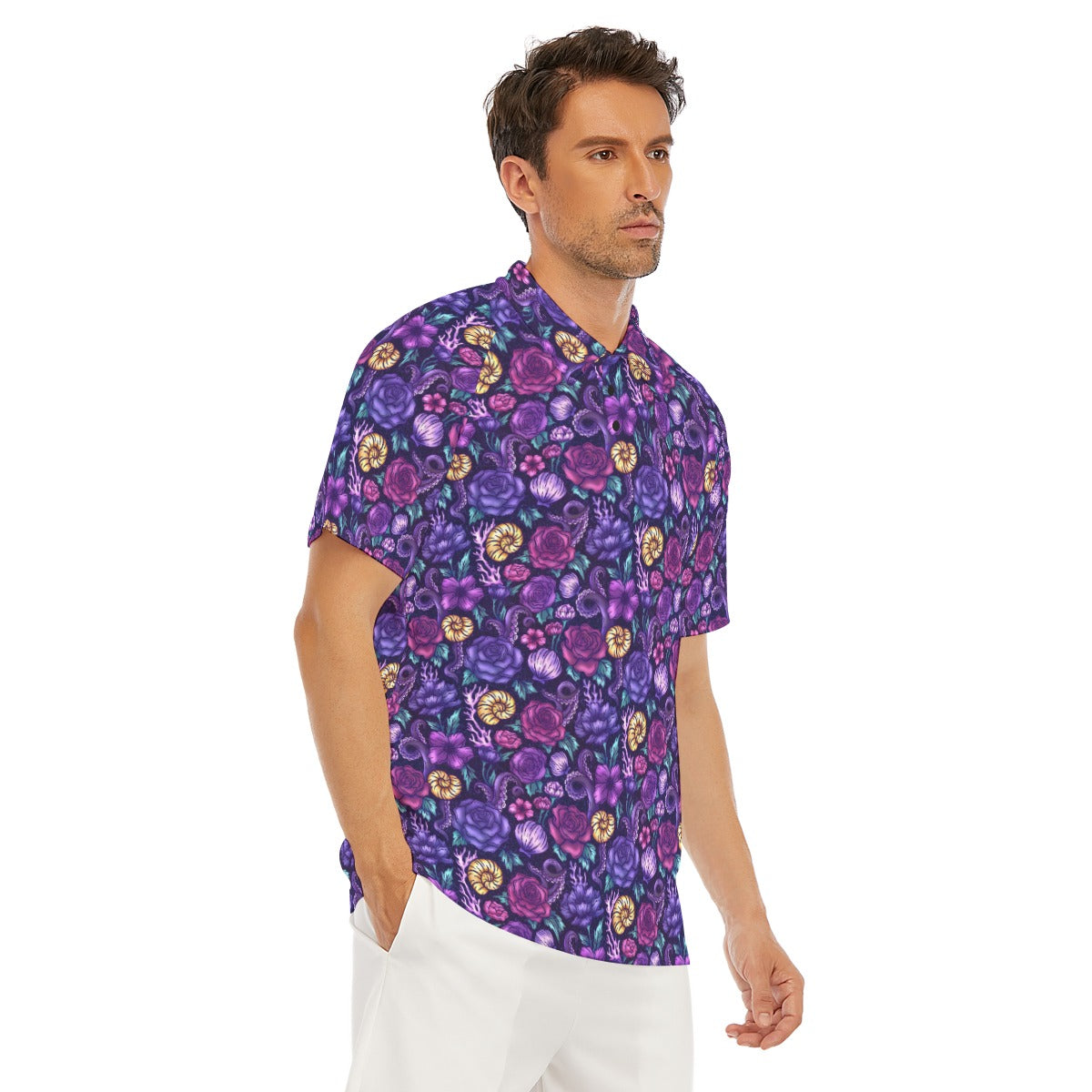 Fairytale Florals – Dark Sea Witch - Men's Polo Shirt