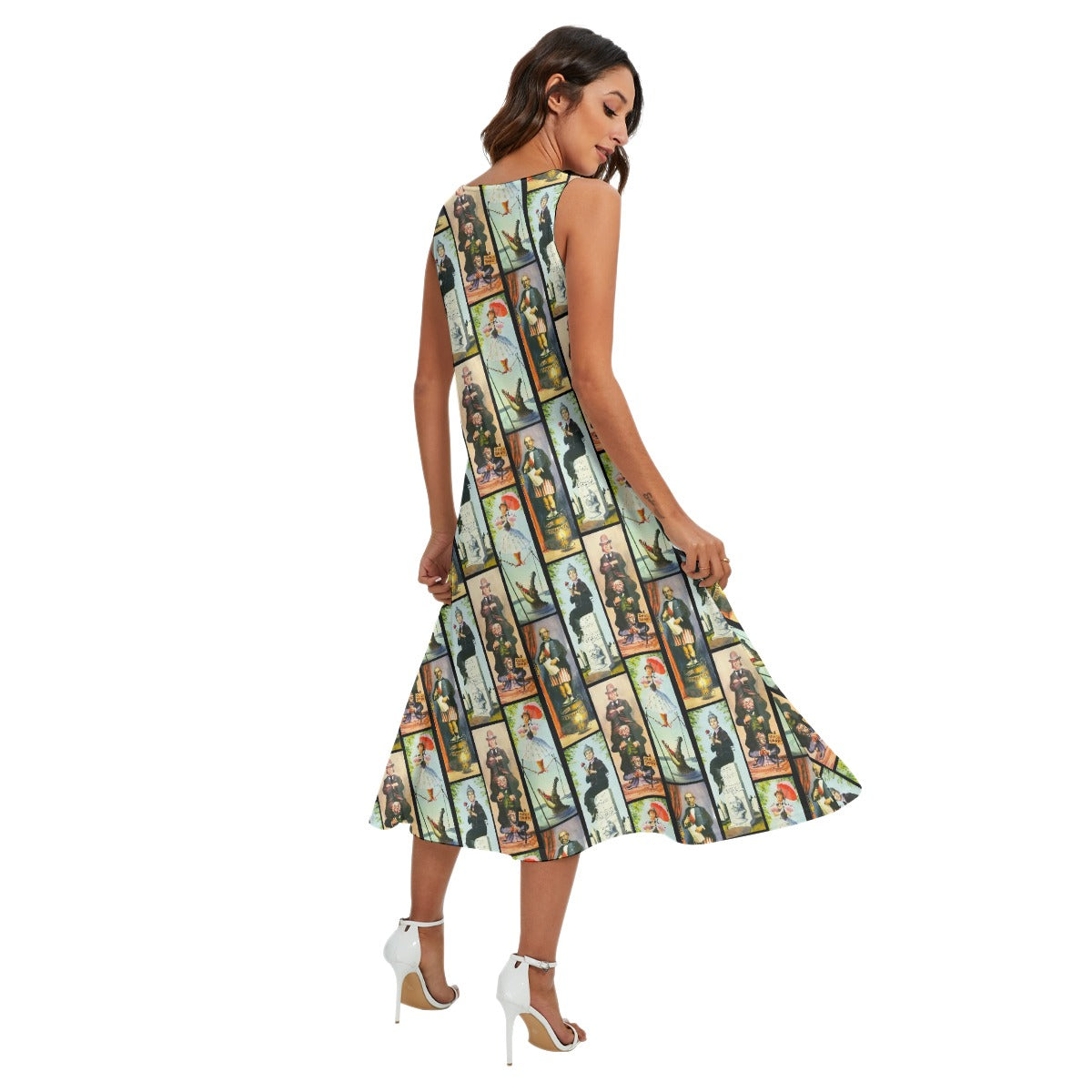 Stretch Room Portraits - Women’s Diagonal Pocket Midi Dress