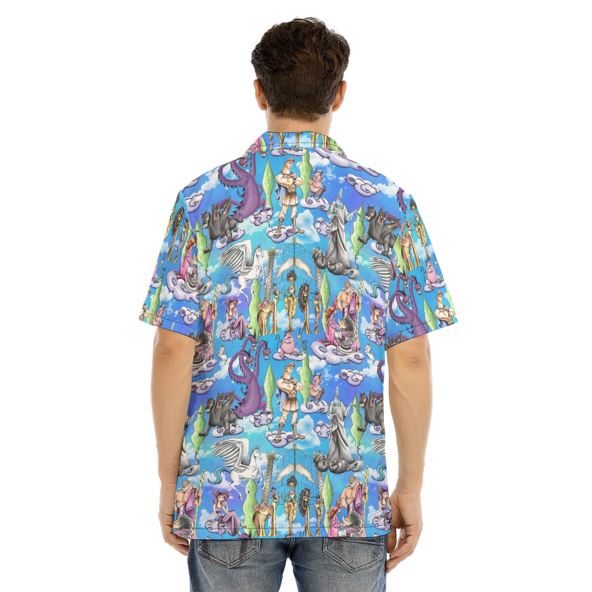 Mythic Hero Chaos Clouds - Men's Hawaiian Button Up Shirt