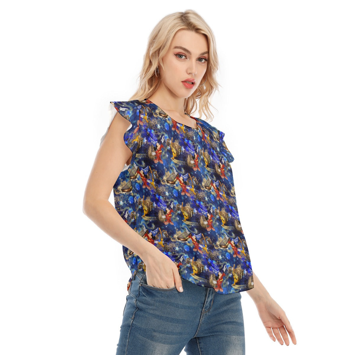 Enchanted Broom Magic - Women’s Flutter Sleeve Top
