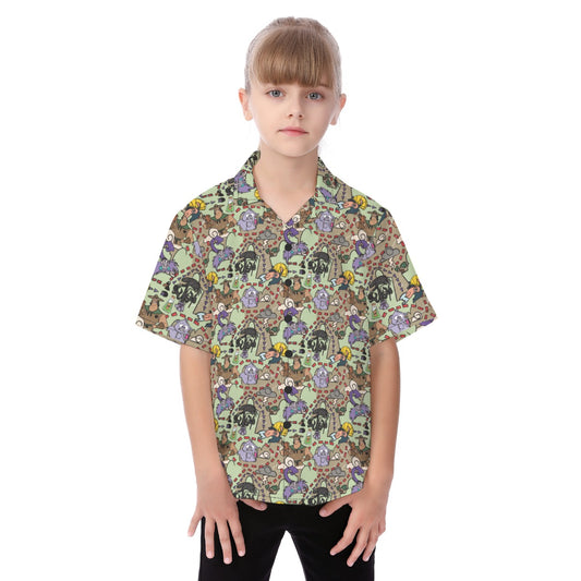 Emperor’s Chaotic Groove - Kid's Hawaiian Button Up Shirt