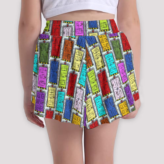 Sketchy Scare Doors - Girls’ Flowy Pocket Shorts