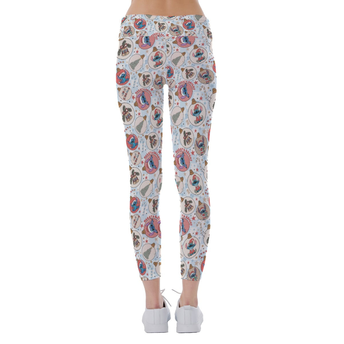 Festive Elf and Ornament Fun - Women's Yoga Leggings