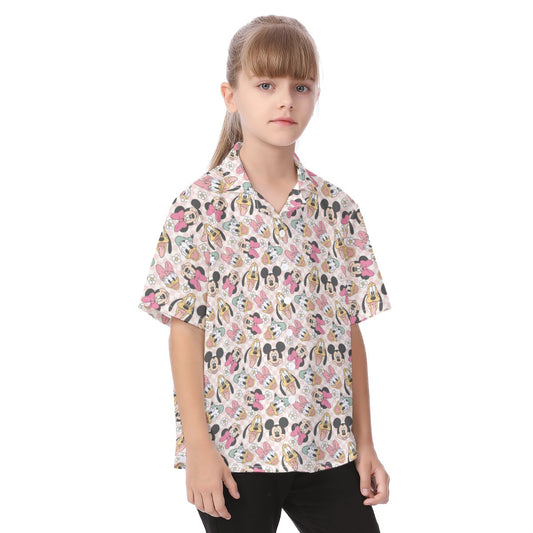 Pastel Picnic Party - Kid's Hawaiian Button Up Shirt