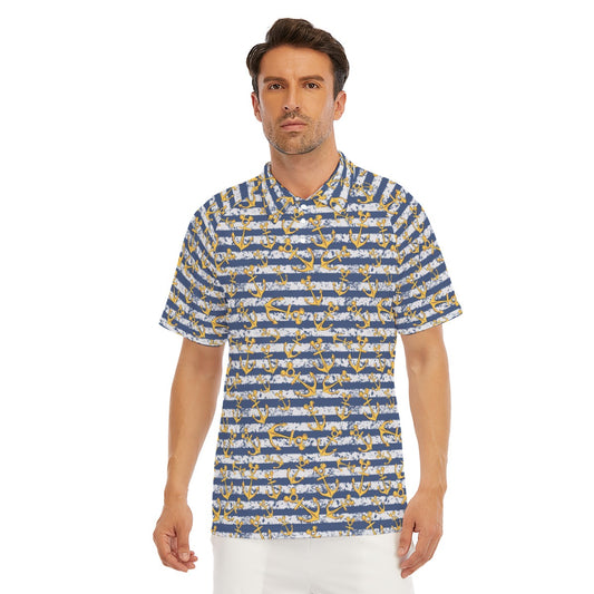 Nautical Mouse Ear Anchors - Men's Polo Shirt