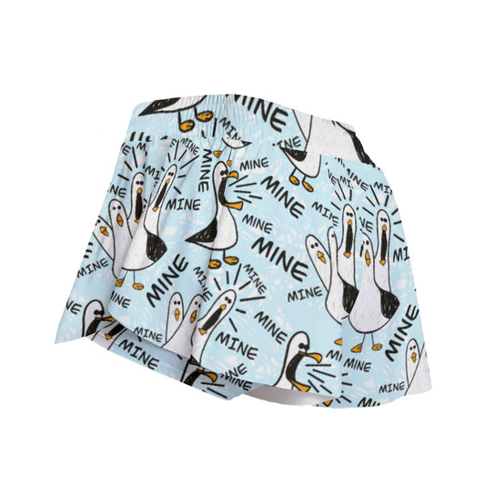 Mine Mine Mine Seagulls - Women's Flowy Pocket Shorts