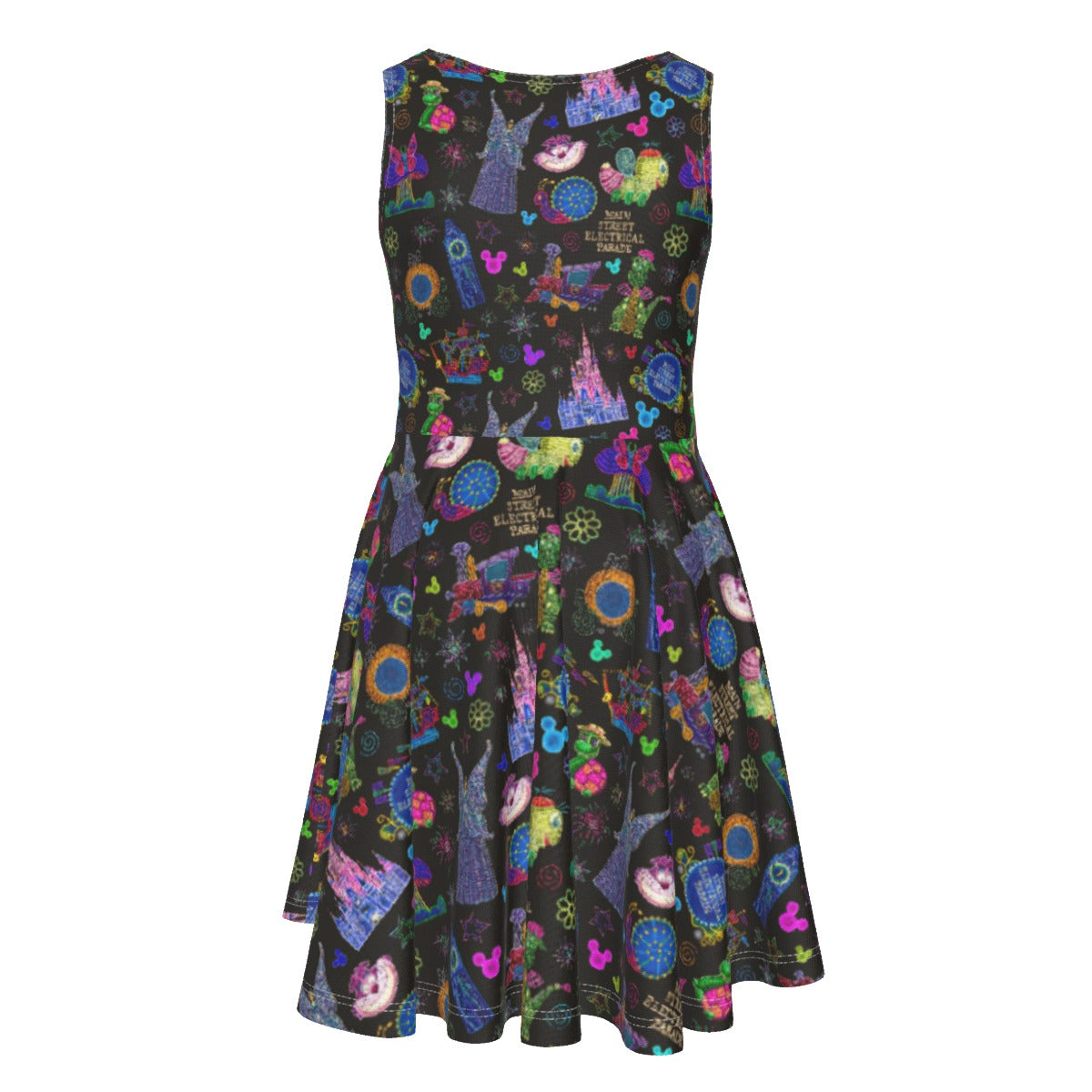 Main Street Neon Parade - Kid's Sleeveless Skater Dress