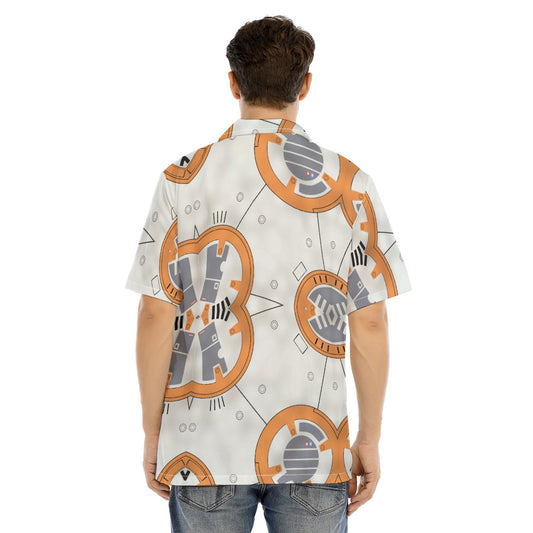 Little Round Droid - Men's Hawaiian Button Up Shirt