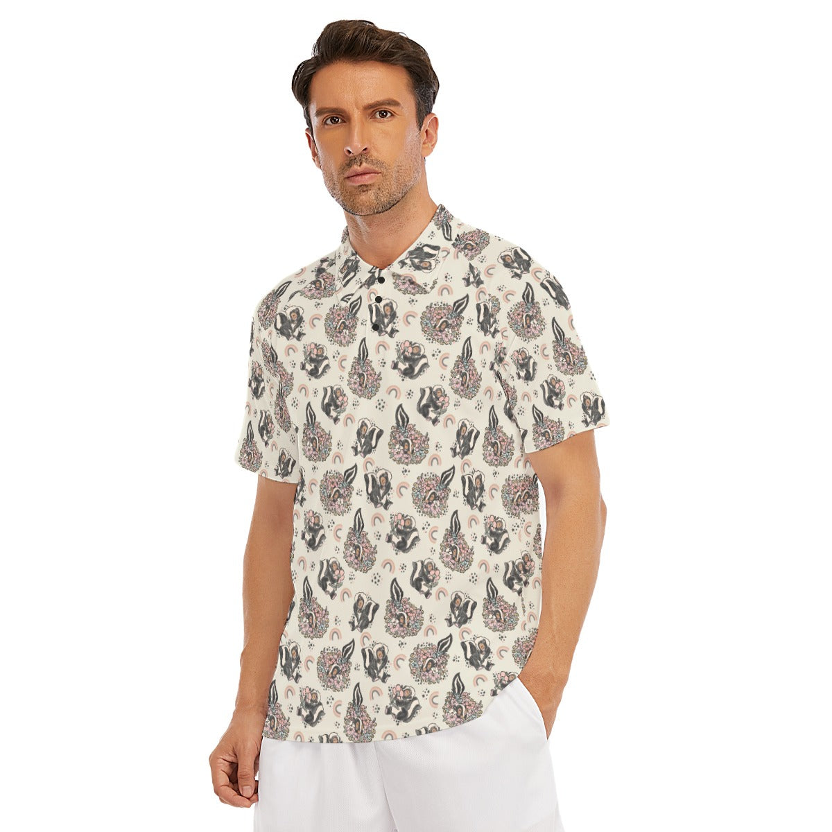 Bashful Blooming Skunk - Men's Polo Shirt