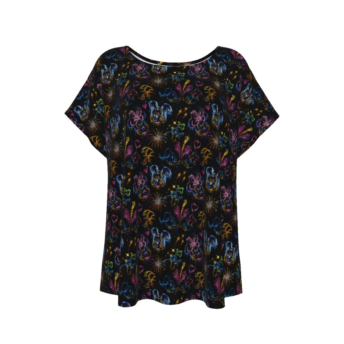 Mouse Friends’ Love in the Sky - Women’s Relaxed Fit Scoop Tee