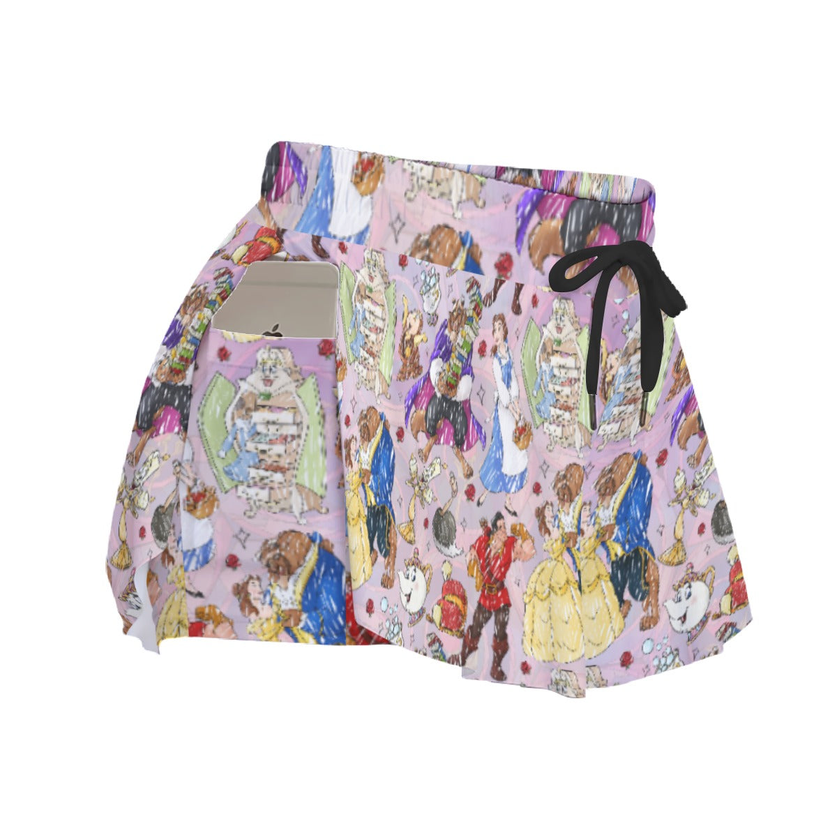 Enchanted Tale Sketch - Women's Flowy Pocket Shorts