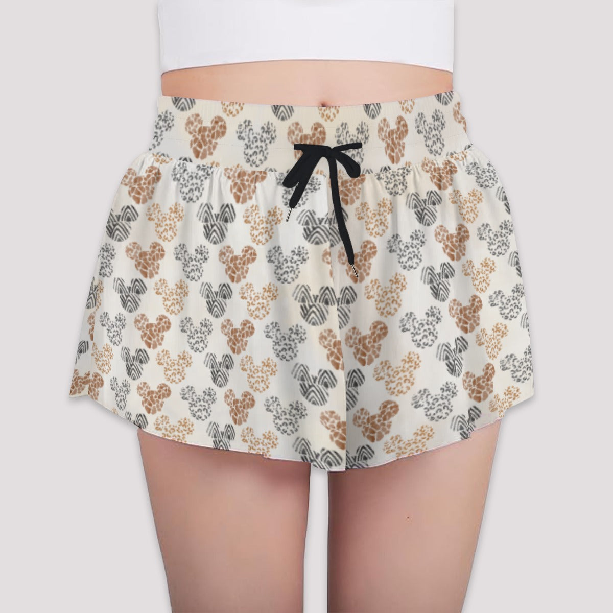 Safari Mouse Ears - Girls’ Flowy Pocket Shorts