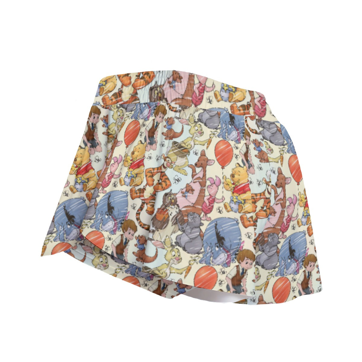 Woodland Friends Sketchched - Women's Flowy Pocket Shorts