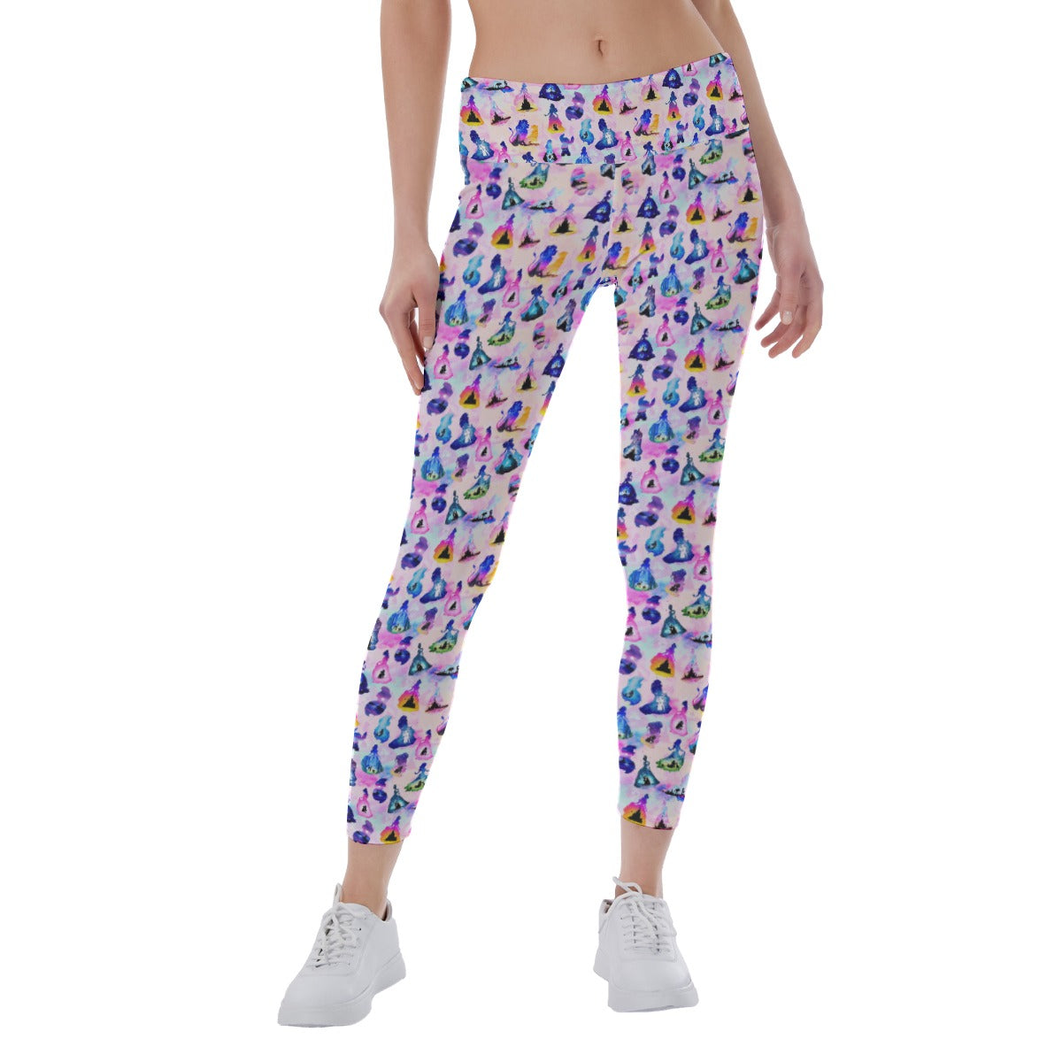 Princess And Classic Animation Silhouettes - Women's Yoga Leggings
