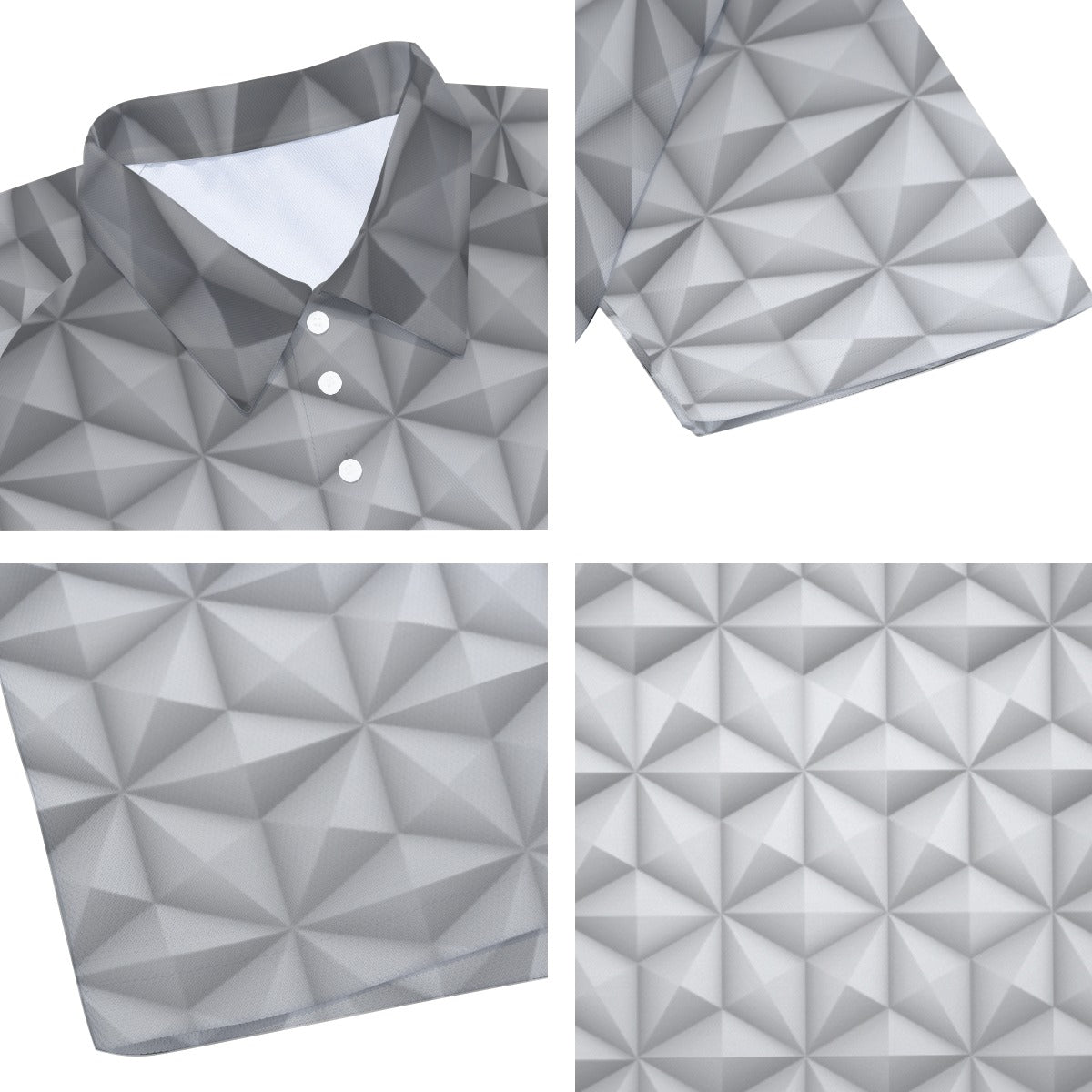 Geometric Silver Sphere - Men's Polo Shirt